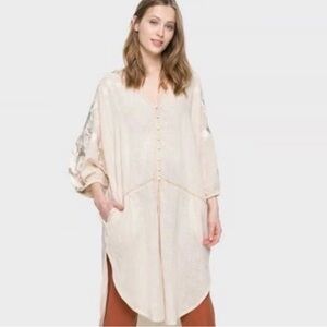 Free People Cream Swim Coverup Whole LOTTA Balloon